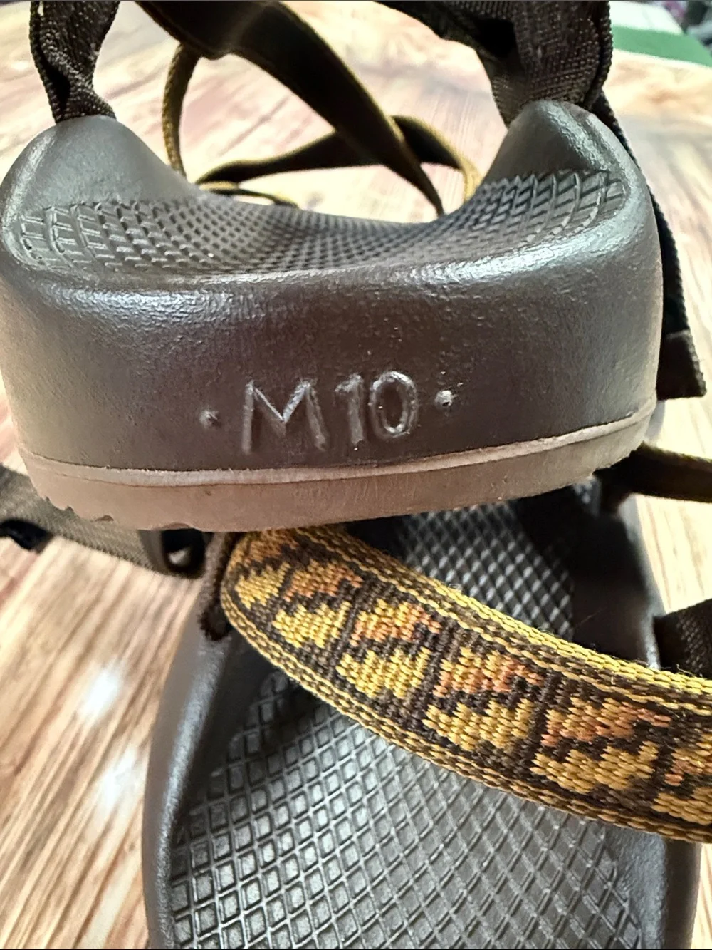 Chaco Men's Brown & Yellow Patterned Strappy Sandals